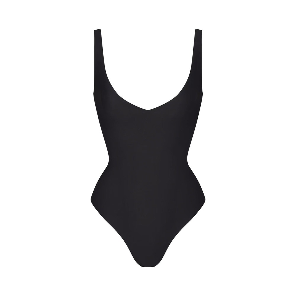 Skims Body Plunge Thong Bodysuit - New - Onyx - XL